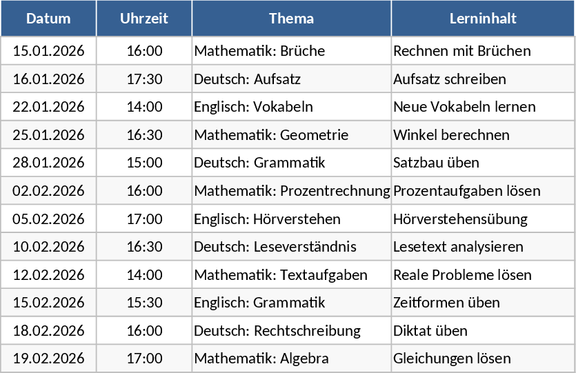 個別指導セッション＆試験管理 テンプレート