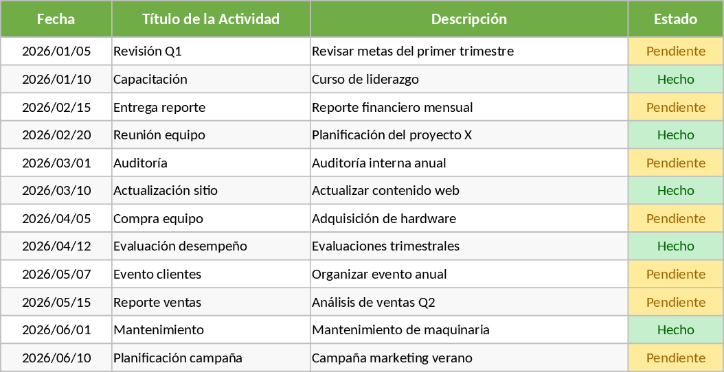 2026年 動的カレンダー＆アクティビティ追跡 テンプレート