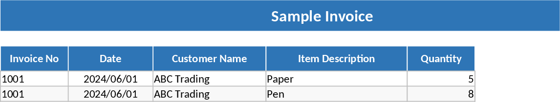 Invoice Ledger Tracker with Append Button Template