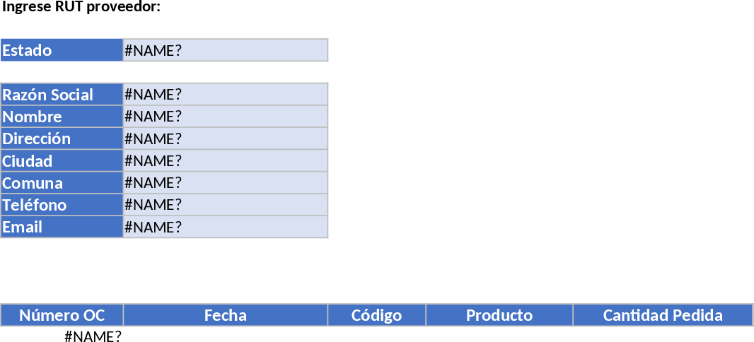 Vendor Status and Pending Order Lookup Template