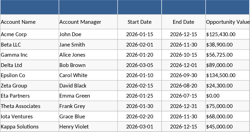 アカウントマネージャー業績とサロン維持ダッシュボード テンプレート