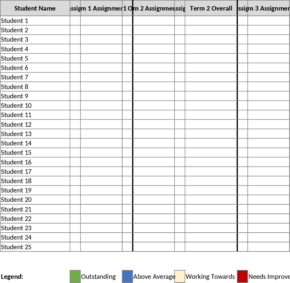 3年生英語評価・成績管理 テンプレート