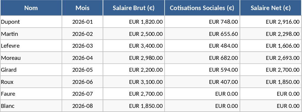 Payroll and Remuneration Calculator Template