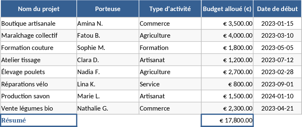 Mikombe女性プロジェクト管理 テンプレート