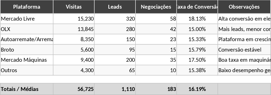 Multi-Platform Ad Performance and Lead Comparison Template