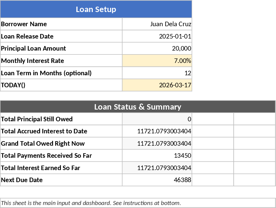 Seguimiento de Préstamos y Pagos Plantilla