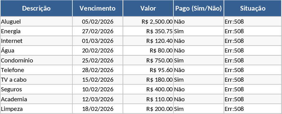 Monthly Fixed Expense and Supplier Installment Tracker Template