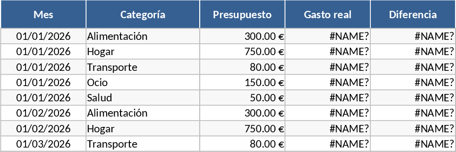 다중 계좌 개인 재무 및 월별 예산 템플릿