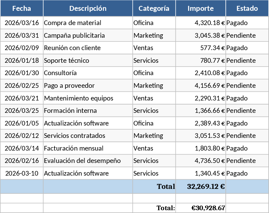 Professional Excel Spreadsheet Template