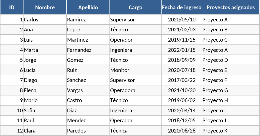 Personnel Crew Rotation and Project Tracker Template