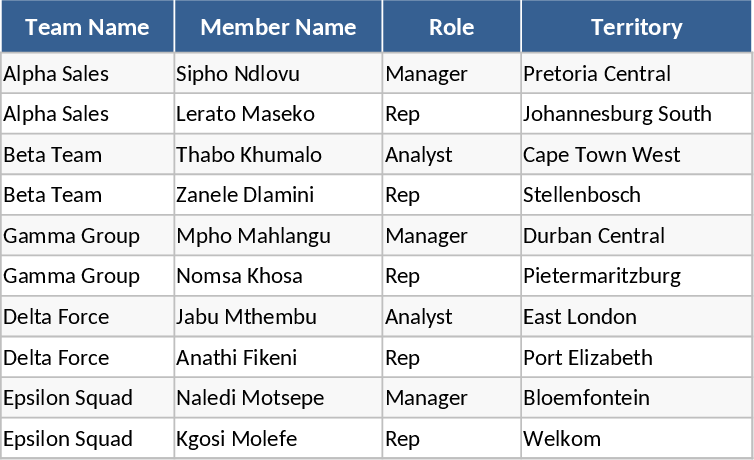 南アフリカ営業チームKPI・活動トラッカー2026 テンプレート