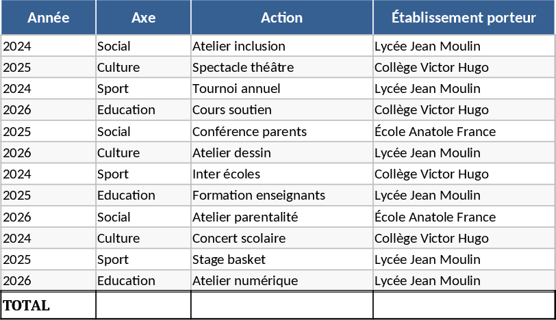 Educational City Budget Management and Action Tracking Template