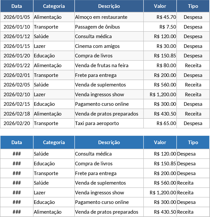 Blank Spreadsheet Template