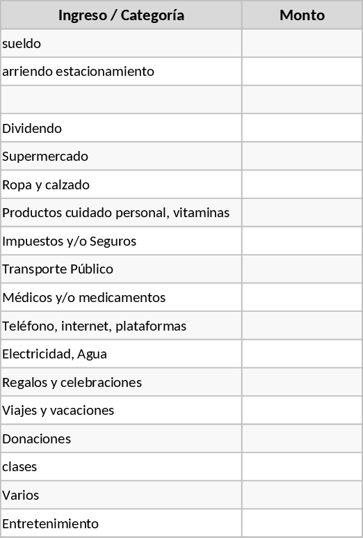 Simple Monthly Living Expenses Tracker Template