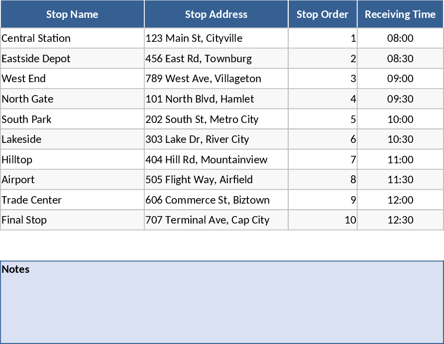 週間ルートブック テンプレート