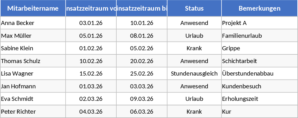 勤怠・出勤管理 テンプレート